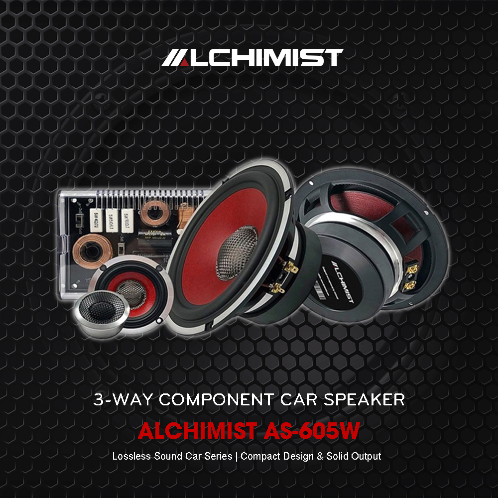 The Alchimist AS-605w 6.5 Inch 3-Way Component Car Speaker